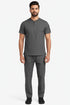 Men’s 2-Pocket Henley Scrub Set – Polyester Spandex Stretch